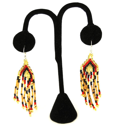 Handmade Seed Bead Woven Earring / AZSEER002-MYR
