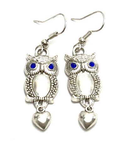 Halloween Trendy Fashion Owl Dangle Earrings for Women / AZAEHA108-ASB