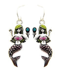 SEA LIFE Mermaid Dangles Hypo Allergenic Fish Hook Earring Set For Women / AZERSEA790-SMU