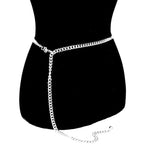 Trendy Fashion Lion Metal Chain Belt Waist Belt For Women / AZFJCB728-SIL
