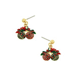 Christmas Ornament Post Earring / AZERFH157-GMU-CHR