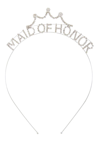 Crystal Rhinestone MAID OF HONOR Headband / AZFJRB106-SCL