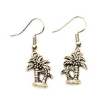 Sea Life/Palm Tree Fish Hook Drop Earrings For Women / AZAESL201-ASL