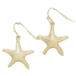 Metal Starfish Bubble Dangle Earrings / AZERSEA011-GLD