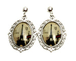 Trendy Fashion Cameo Lacework Cabochon Earrings for Women / AZEACS406-ASO