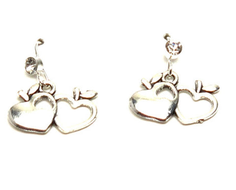 Fashion Trendy Valentine Apple Cupid Hearts Love Dangle Earrings For Women / AZAEVH101-ASC