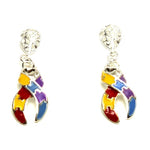 Autism Puzzle Ribbon Dangle Earrings Fashion Novelty Jewelry for Women / AZAEAU002-SMU