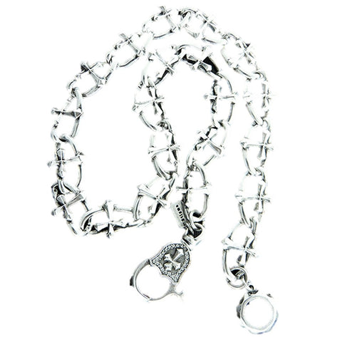 Mens stainless steel metal chain necklace / AZMJCH018-BSL