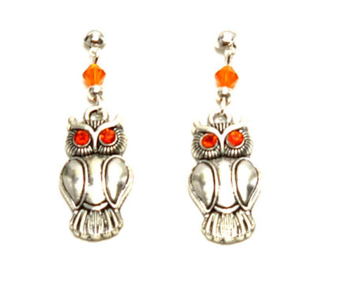 Halloween Trendy Fashion Owl Dangle Earrings for Women / AZAEHA106-ASO