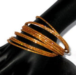 Fashion Trendy Gold Tone Metal Bangles Bracelets for Women / AZBGMT001-GLD