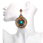 Fashion personality Hollow circular Pendant Earrings / AZERFH221-MUL