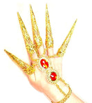 Fashion Trendy Traditional Thai Golden Finger Jewelry for Belly Dancers Dancing Finger for Women / AZFJSBA07-GRD