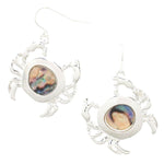 Sea Life Fashion Abalone Pattern Metal Crab Earrings for Women / AZERSEA611