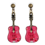 Musical Guitar Drop Dangle Earrings Jewelry For Women / AZERALH02-AFU