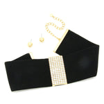 Arras Creations Fashion Trendy Crystal Bar Stretch Choker Necklace for Women / AZVGNEW41-BGL