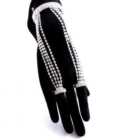Vintage Warrior Hand Chain / Ring and Bracelet Set Hand Chain / Slave Bracelet For Women / AZBLSB005-SCL