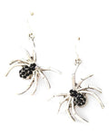 Fashion Halloween Spider Dangle Fish Hook Earrings For Women / AZERHE665-ASB