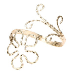 Fashion Flower Metal Wire Upper Arm Cuff Bracelet ArmBand for Women / AZMIABA09-GLD