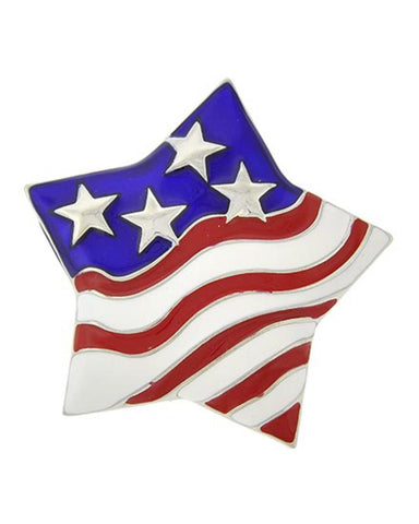 Independence Day / American Flag / Star Brooch - Brooch/pin / AZFJBR137-SRB-PAT