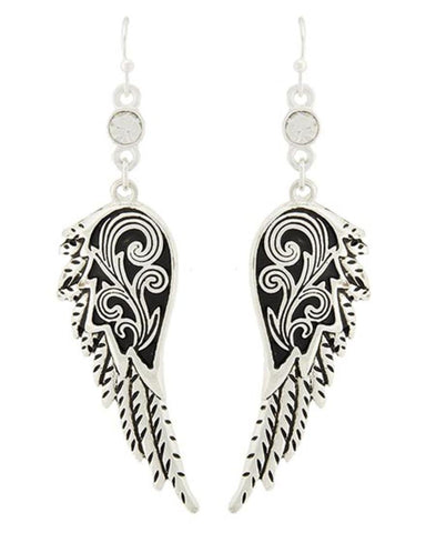 Fashion Angel Wing Earring for Women / AZERAW731-ASB