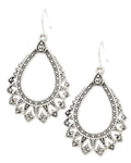 Trendy Fashion Antique Silver Tone Metal Dangle Earring / AZERVI394-ASL