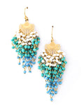 Fashion Chandelier Seed Bead Dangling Earrings For Women / AZERFH285-GMB