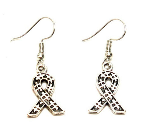 Autism Puzzle Ribbon Dangle Earrings Fashion Novelty Jewelry for Women / AZAEAU102-ASL