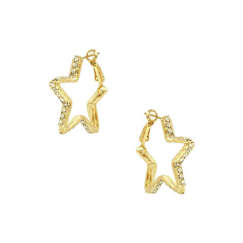 Star Rhinestone Earring / AZERFH787-GCL