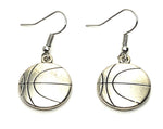Sports Fashion Trendy Basket Ball Metal Ball Dangle Earrings For Women / AZAESPB22-ASL