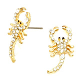 Fashion Crystal Pave Scorpion Stud Earrings for Women / AZERFS203