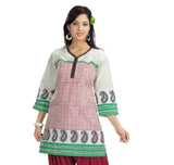 Designer Block Print Cotton Womens Indian Kurti / Tunic Top