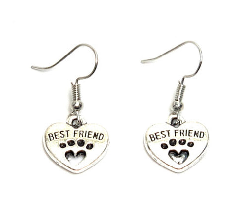 Fashion Trendy Valentine"Best Friends" Dangle Earrings For Women / AZAEVB002-ASL