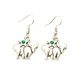 Fashion Trendy Taurus - Zodiac Sign Dangle Earrings For Women / AZAZTA002-ASG