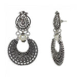 Bollywood Designer Water Drop Imitation Pearl Disc Cut Drop Earrings For Women / AZINOXE33-ASP
