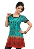 Indian Tunic Top Womens / Kurti Printed Blouse tops - AZDKJD-64A