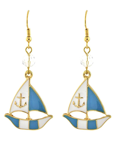 SEA LIFE Boat Dangle Earring Set / AZERSEA595-GTW