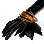 Fashion Trendy Gold Tone Metal Bangles Bracelets for Women