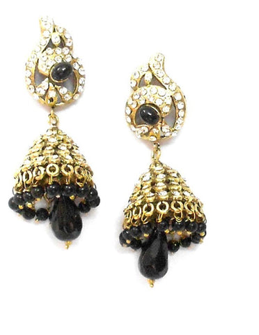 Imitation Designer Victorian Zhumka Bollywood Earring / AZERVE4010-GBK