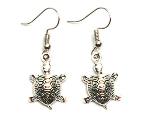 Sea Life Fashion Turtle Dangle Earrings for Women / AZAESL011-ASL