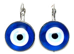 Fashion Trendy Evil Eye Dangle Lever Back Earrings For Women / AZEACRM07-BLU