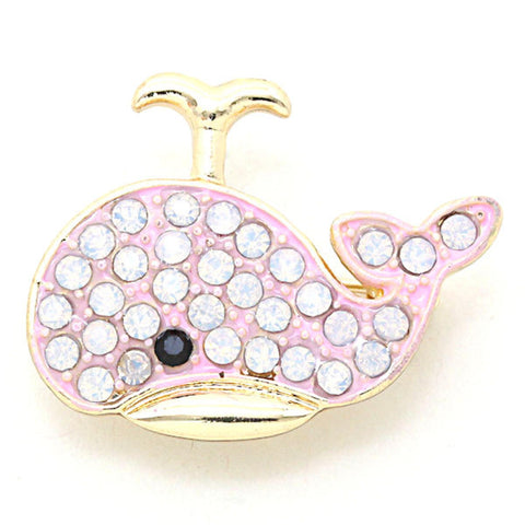 Opal Crystal Whale Pin Brooch/ Brooches / AZBRSEA005-PCL