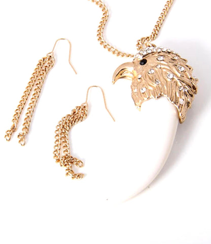 Arras Creations Fashion Trendy Necklace & Earrings Set for Women / AZFJNS077-GWH