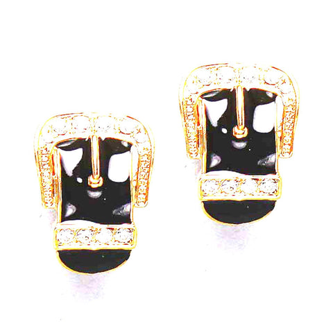 Belt Design Clip on Earrings / AZERCO138-GBC