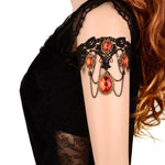Arras Creations Fashion Vintage Gothic Handmade Black Lace Arm Band for Women / AZABLBA06-ABR