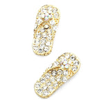 PAVE FLIP-FLOP STUD EARRINGS / AZERFF010-GCL