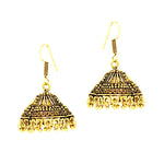 Bollywood Style Antique Oxidized Party wear Jhumka Earring For Women / AZINOXE15-AGL