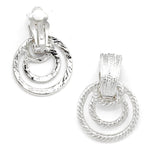 Metal Clip On Earrings / AZERCO109-SIL