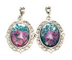 Trendy Fashion Cameo Hollow Lacework Cabochon Earrings for Women / AZEACS403-SBP