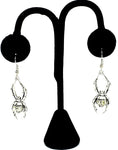 Halloween Fashion Spider Skull Dangle Earrings For Women / AZAEHA003-ASC