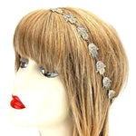 Fashion Metal Hamsa Stretch Headband/Hair Accessory for Women / AZFJHB026-AGL